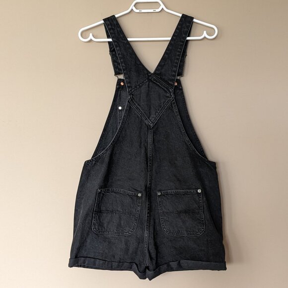 Old Navy Slouchy Straight Non-Stretch Jean Short Overalls - Picture 9 of 16